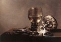 Still life with Wine Glass and Silver Bowl Pieter Claesz